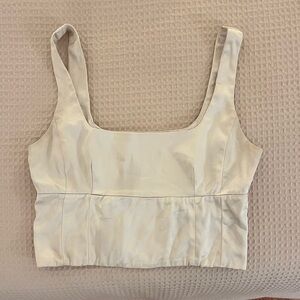 Cream satin Aritzia blouse